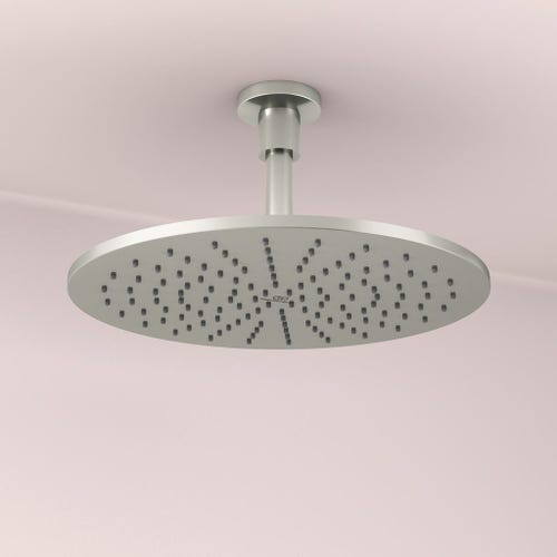 Immagine di Ideal Standard IDEALRAIN soffione Ø 30 cm, 1 funzione effetto pioggia, finitura silver storm A5803GN