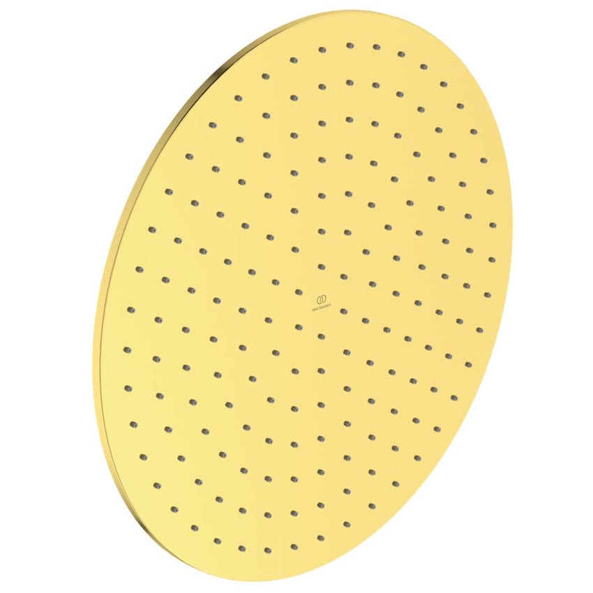 Immagine di Ideal Standard soluzione bagno completo, sanitari sospesi, lavabo con mobile 60 cm, doccia rettangolare 100x90 cm, colore bianco finitura lucido, rubinetteria finitura oro SING2