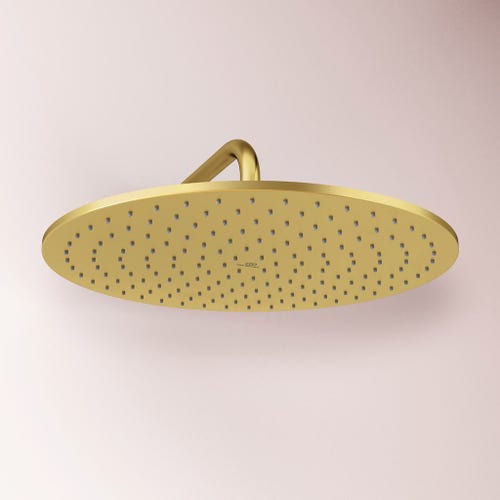 Immagine di Ideal Standard soluzione bagno completo, sanitari sospesi, lavabo con mobile 60 cm, doccia rettangolare 100x90 cm, colore bianco finitura lucido, rubinetteria finitura oro SING2