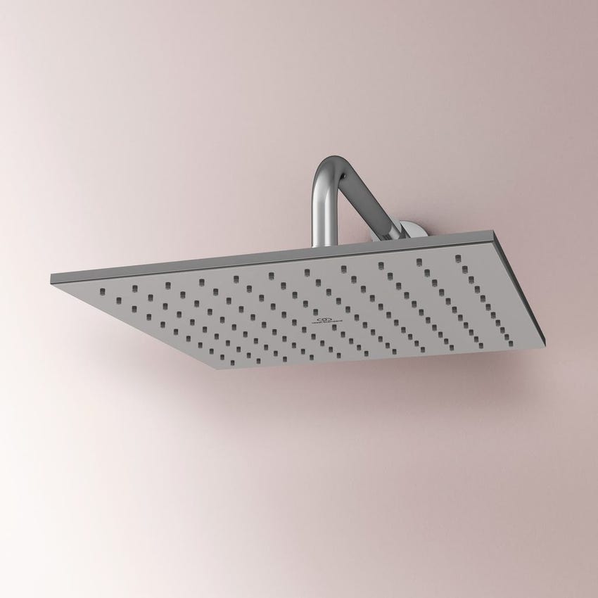 Immagine di Ideal Standard IDEALRAIN soffione quadrato 30 cm, 1 funzione effetto pioggia, finitura cromo A5805AA