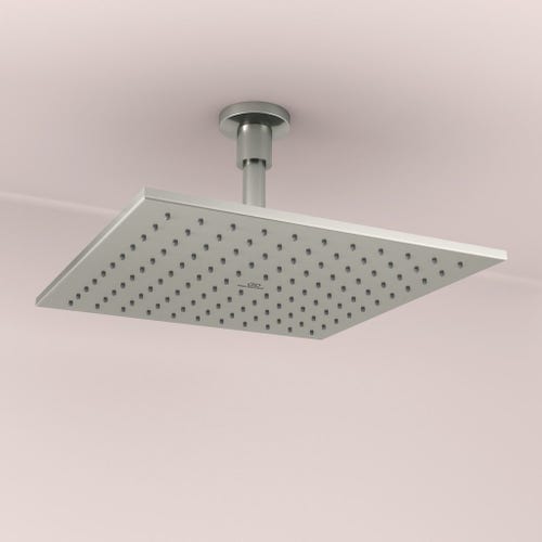 Immagine di Ideal Standard IDEALRAIN soffione quadrato 30 cm, 1 funzione effetto pioggia, finitura silver storm A5805GN