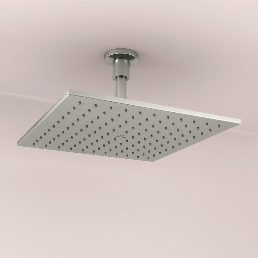 Immagine di Ideal Standard IDEALRAIN soffione quadrato 30 cm, 1 funzione effetto pioggia, finitura silver storm A5805GN