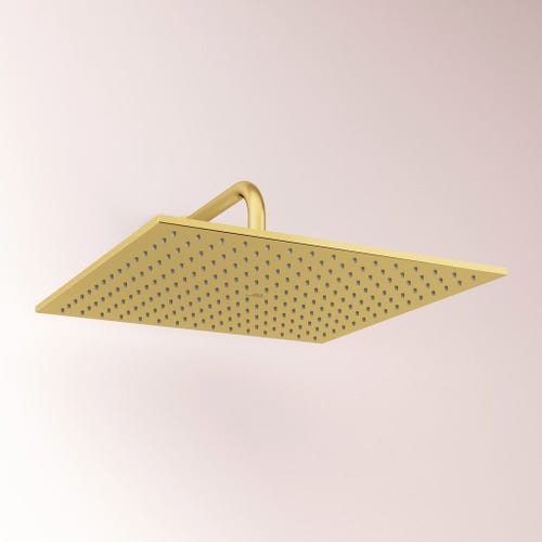 Immagine di Ideal Standard IDEALRAIN soffione quadrato 40 cm, 1 funzione effetto pioggia, finitura brushed gold A5806A2