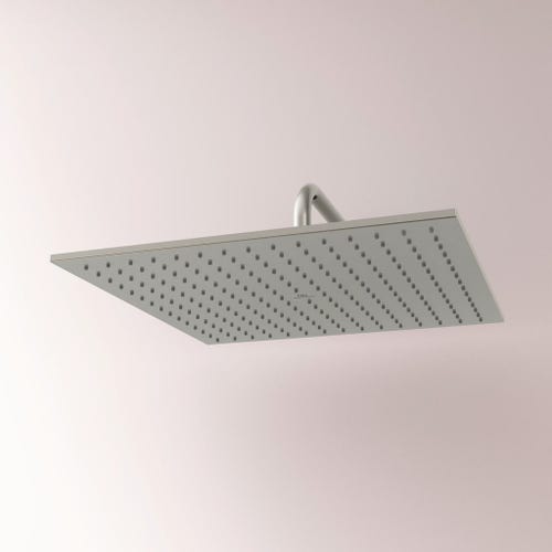 Immagine di Ideal Standard IDEALRAIN soffione quadrato 40 cm, 1 funzione effetto pioggia, finitura silver storm A5806GN