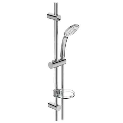 Immagine di Ideal Standard IDEALRAIN asta doccia M1, doccetta a 1 funzione e asta murale da 72 cm, finitura cromo B9418AA