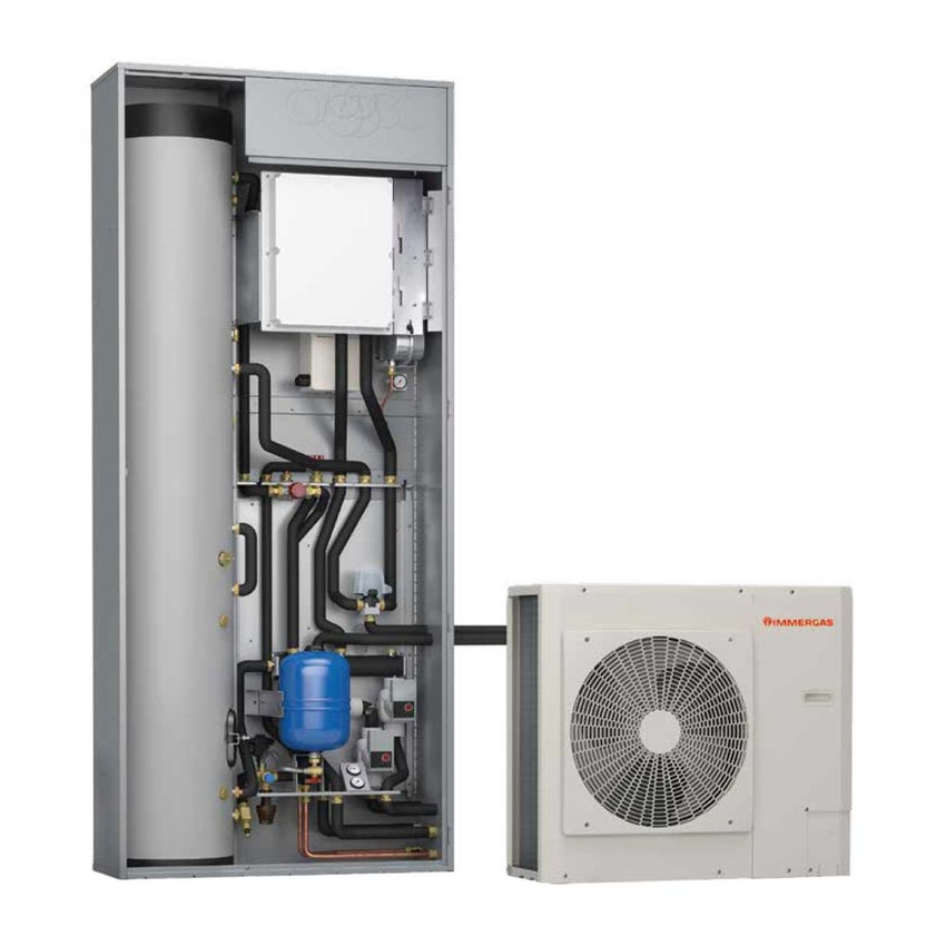 Immagine di Immergas Kit TRIO V2 SISTEMA BASE Pompa di calore aria-acqua Inverter AUDAX 6 con gruppo idronico TRIO V2, per impianti a due zone 3.027809+3.027830+3.024713