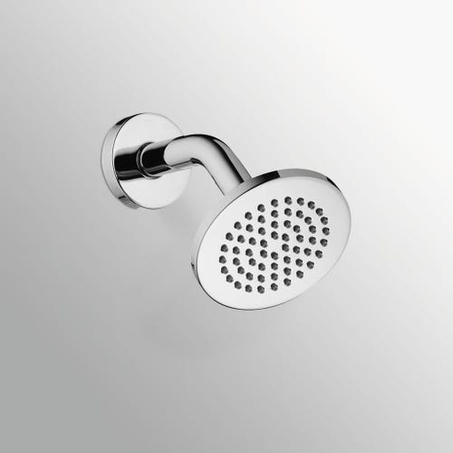 Immagine di Ideal Standard IDEALRAIN soffione rotondo Ø 10 cm con braccio ad angolo da 11,8 cm, finitura cromo B9436AA