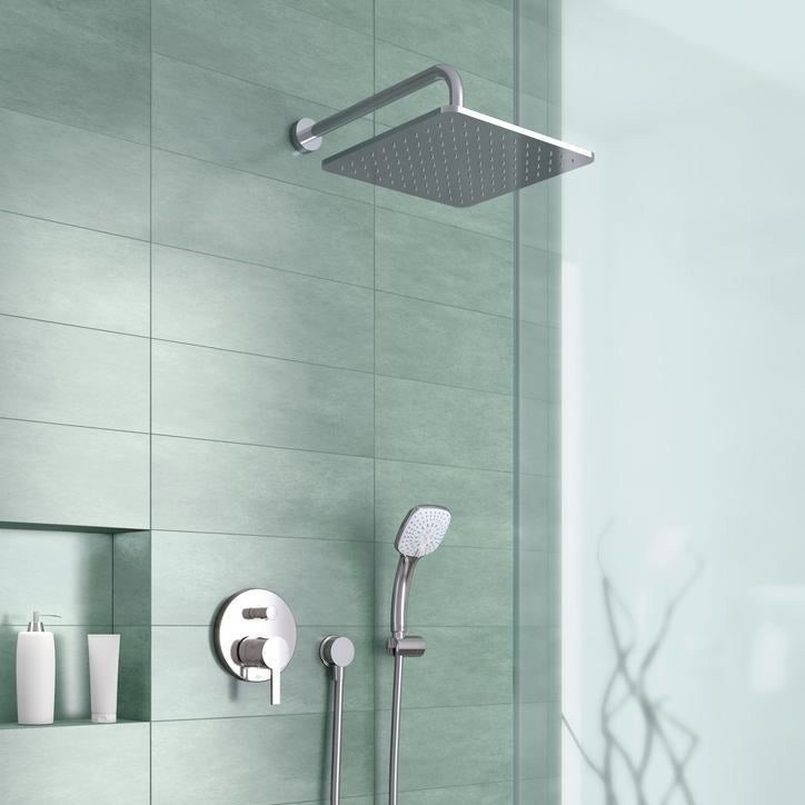 Ideal Standard soluzione bagno completo, sanitari sospesi, lavabo con  mobile 80 cm, doccia rettangolare 120x80 cm, colore bianco, rubinetteria  finitura cromo SING11