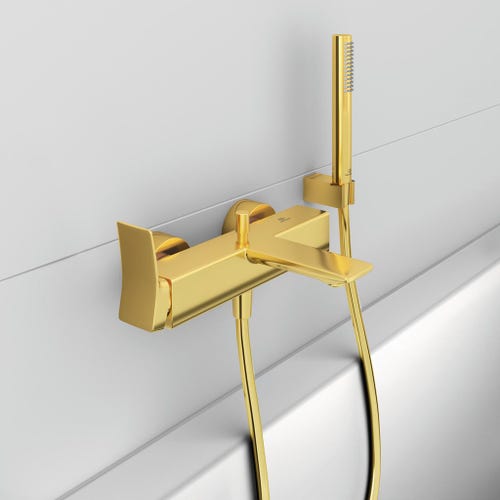 Immagine di Ideal Standard Supporto a parete per doccetta, finitura brushed gold BC770A2