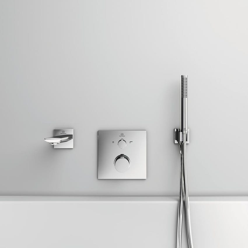 Immagine di Ideal Standard Supporto a parete per doccetta con connessione G1/2", finitura cromo BC771AA