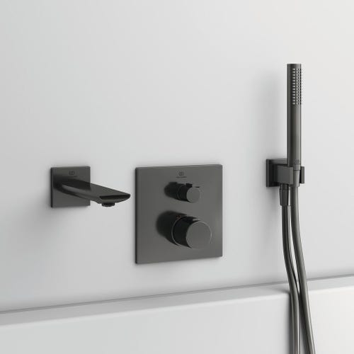 Immagine di Ideal Standard Supporto a parete per doccetta con connessione G1/2", finitura magnetic grey BC771A5