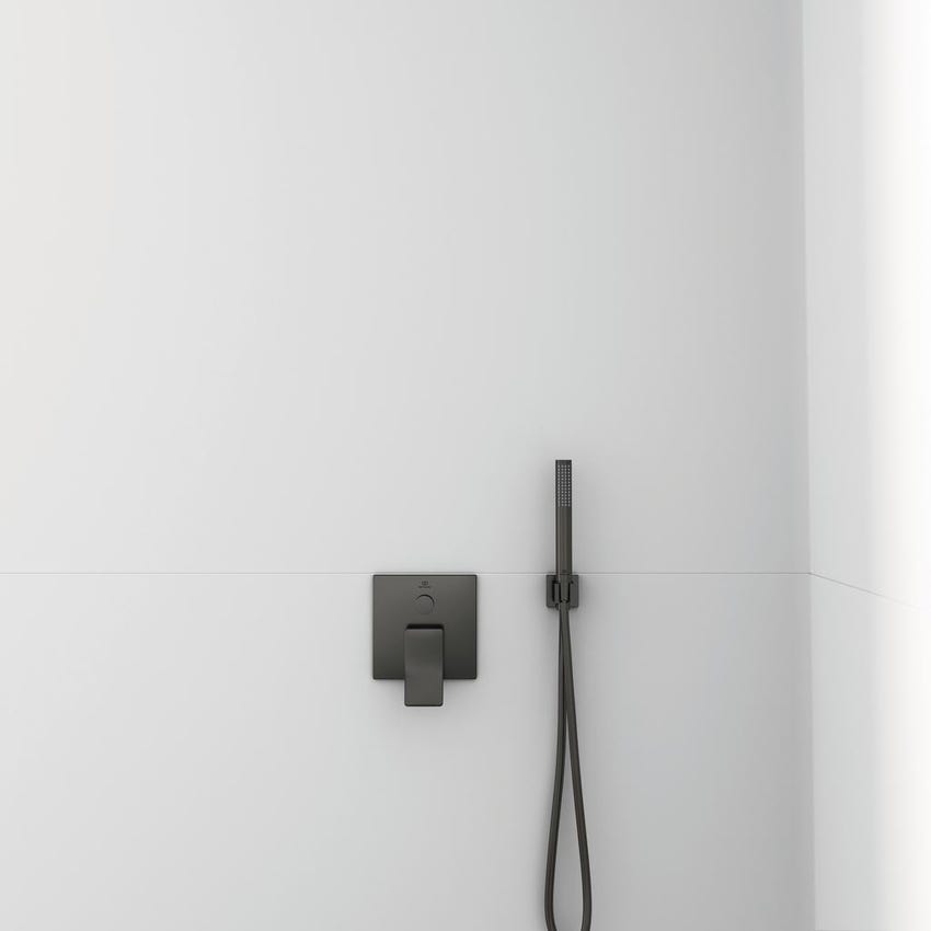 Immagine di Ideal Standard Supporto a parete per doccetta con connessione G1/2", finitura magnetic grey BC771A5