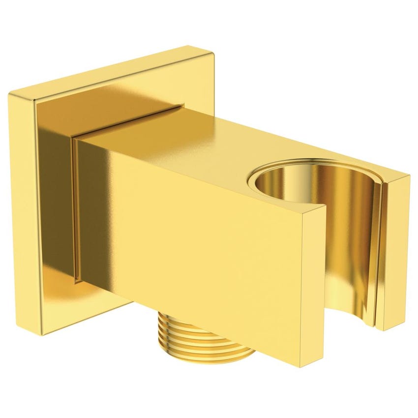 Immagine di Ideal Standard Supporto a parete per doccetta con connessione G1/2", finitura brushed gold BC771A2