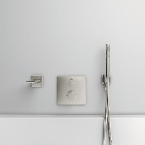 Immagine di Ideal Standard Supporto a parete per doccetta con connessione G1/2", finitura silver storm BC771GN