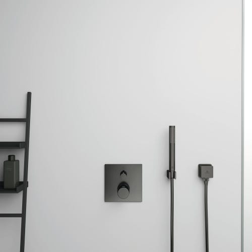 Immagine di Ideal Standard Gomito a muro con valvola di ritegno e con connessione G1/2", finitura magnetic grey BC772A5