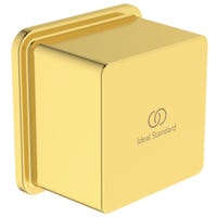 Immagine di Ideal Standard Gomito a muro con valvola di ritegno e con connessione G1/2", finitura brushed gold BC772A2