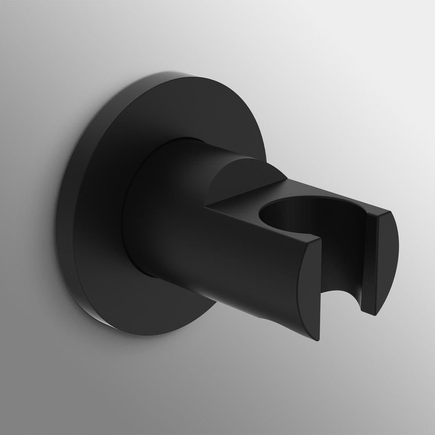 Immagine di Ideal Standard Supporto a parete per doccetta, colore nero finitura opaco BC806XG