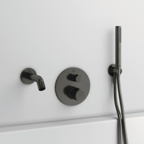 Immagine di Ideal Standard Supporto a parete per doccetta con connessione G 1/2", finitura magnetic grey BC807A5