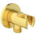 Immagine di Ideal Standard Supporto a parete per doccetta con connessione G 1/2", finitura brushed gold BC807A2