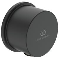 Immagine di Ideal Standard Gomito a muro con valvola di ritegno e con connessione G 1/2", colore nero finitura opaco BC808XG