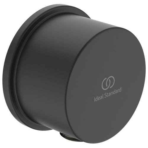 Immagine di Ideal Standard Gomito a muro con valvola di ritegno e con connessione G 1/2", colore nero finitura opaco BC808XG