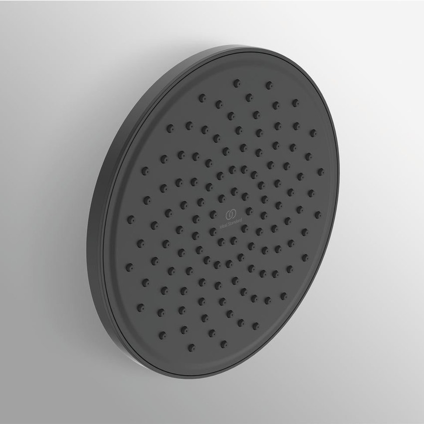 Immagine di Ideal Standard IDEALRAIN soffione rotondo per doccia Ø 20 cm, colore nero finitura opaco BD140XG