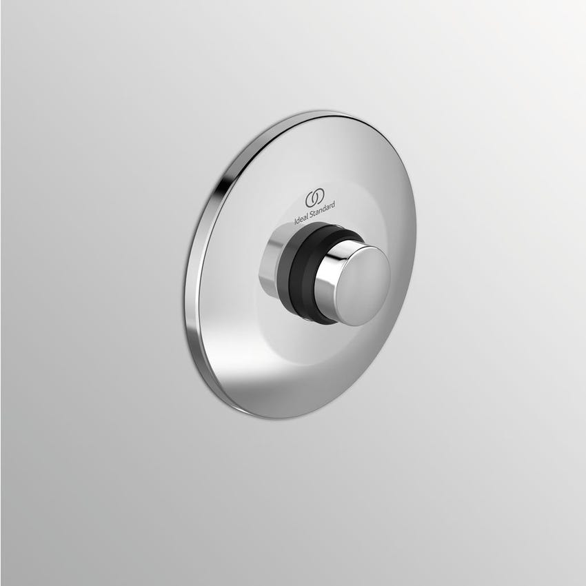 Immagine di Ideal Standard ALPHA rubinetto monocomando temporizzato ad incasso per doccia, completo di parti incasso, finitura cromo A1332AA