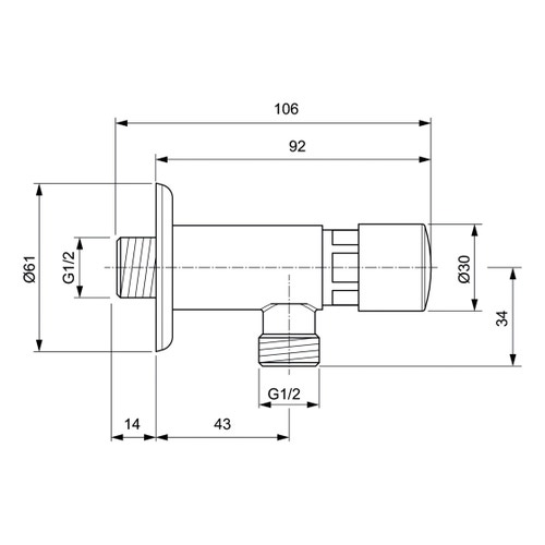 Immagine di Ideal Standard ALPHA rubinetto monocomando temporizzato per urinatoio, finitura cromo A6851AA