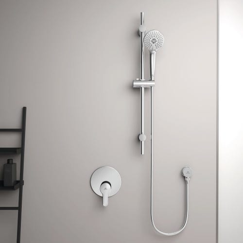 Immagine di Ideal Standard ALPHA miscelatore monocomando ad incasso per doccia, corpo incasso incluso, finitura cromo A7184AA