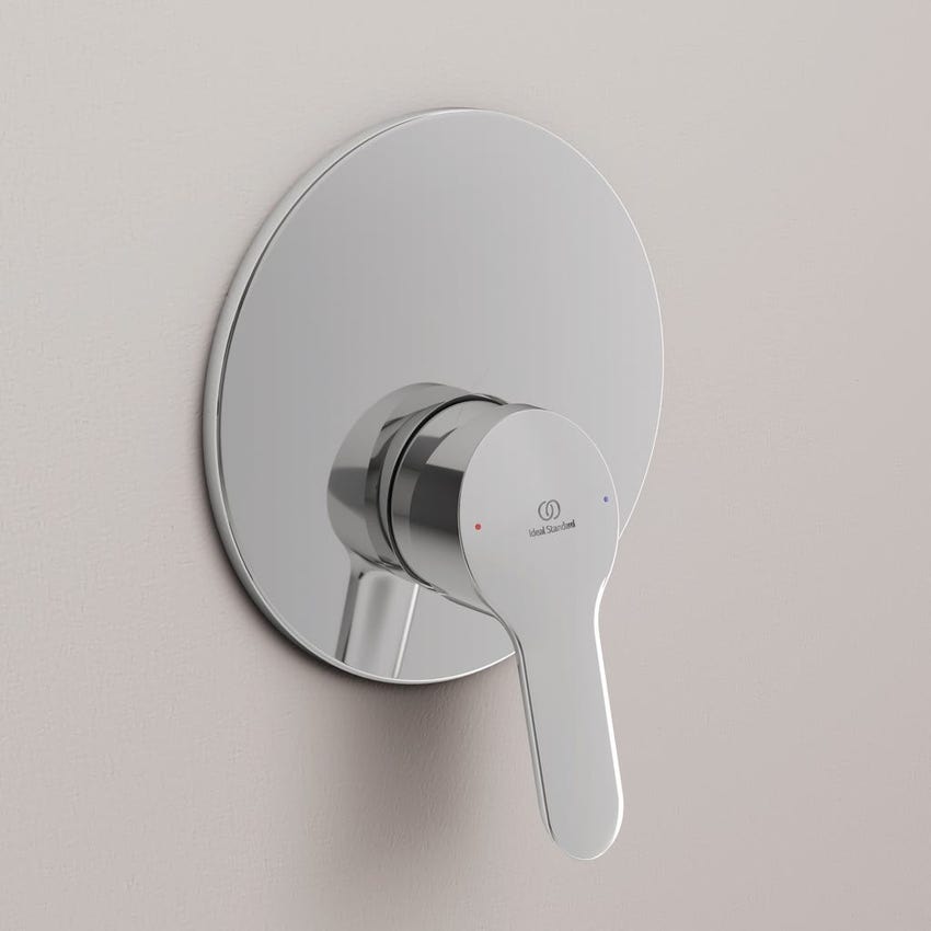Immagine di Ideal Standard ALPHA miscelatore monocomando ad incasso per doccia, corpo incasso incluso, finitura cromo A7184AA