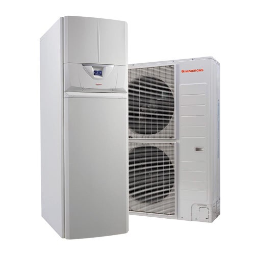 Immagine di Immergas MAGIS HERCULES PRO 14 Pompa di calore aria-acqua monofase con unità motocondensante esterna e unità interna a basamento con accumulo ACS da 235 litri 3.030432