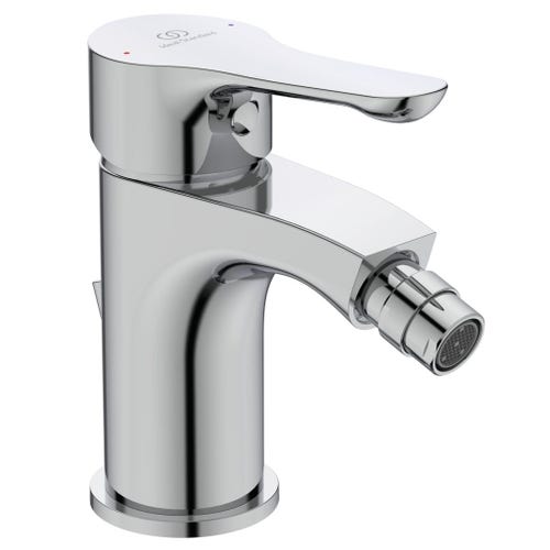 Immagine di Ideal Standard ALPHA miscelatore monocomando bidet, con bocca fissa, con scarico, finitura cromo BC652AA