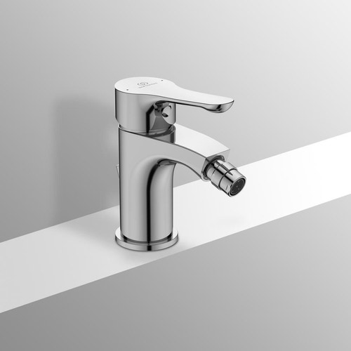 Immagine di Ideal Standard ALPHA set rubinetteria con miscelatore lavabo H.14 cm con scarico e miscelatore bidet con scarico, finitura cromo SETALPH01