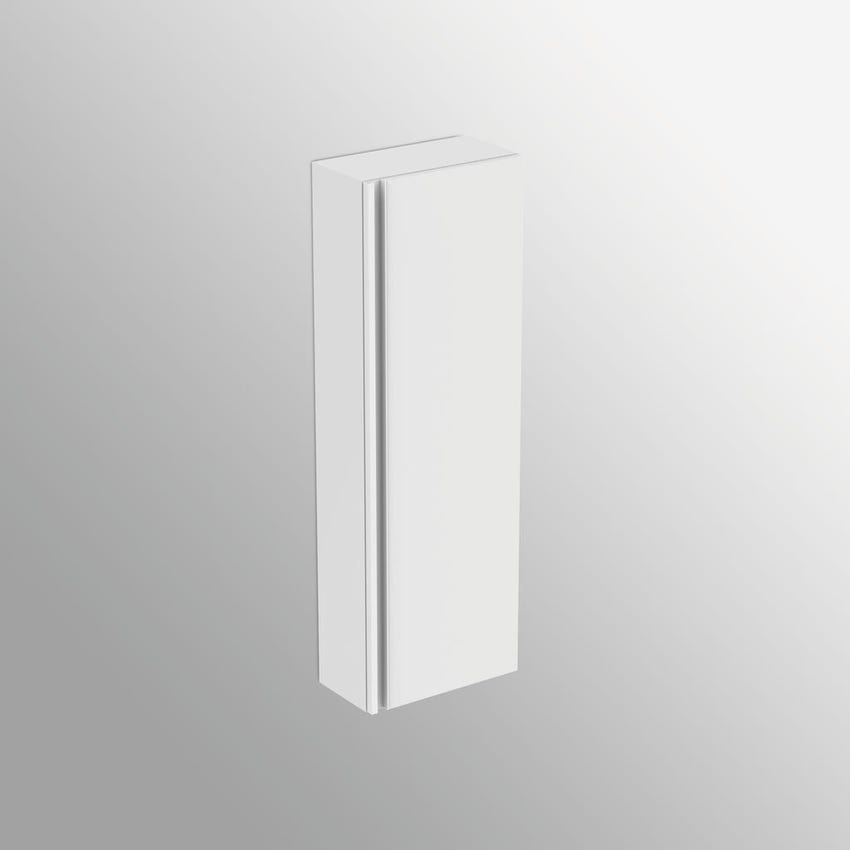 Immagine di Ideal Standard TESI mobile a colonna H.120 L.40 P.21 cm, anta con cerniera a chiusura ammortizzata, 3 ripiani interni, colore bianco seta finitura opaco T0055OV