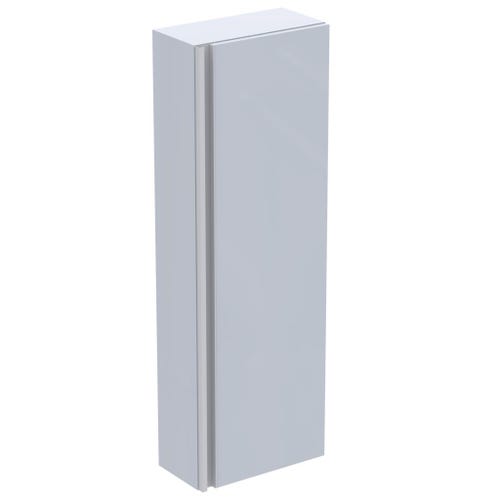 Immagine di Ideal Standard TESI mobile a colonna H.120 L.40 P.21 cm, anta con cerniera a chiusura ammortizzata, 3 ripiani interni, colore grigio finitura lucido T0055PH