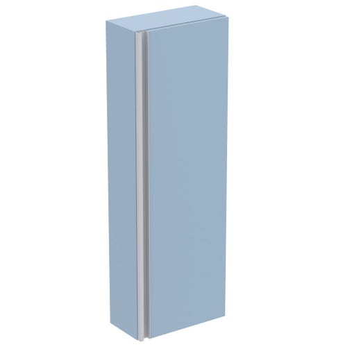 Immagine di Ideal Standard TESI mobile a colonna H.120 L.40 P.21 cm, anta con cerniera a chiusura ammortizzata, 3 ripiani interni, colore avio finitura opaco T0055WI