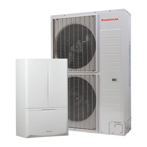 Immagine di Immergas Kit MAGIS PRO 16 V2 con SUPER TRIO TOP Pompa di calore aria-acqua monofase Inverter con gruppo idronico, per impianti fino a due zone 3.030665+3.031192