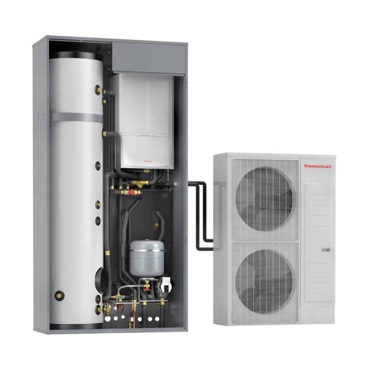 Immergas Kit MAGIS PRO 12 V2 con SUPER TRIO TOP Pompa di calore aria-acqua monofase Inverter con gruppo idronico, per impianti fino a due zone 3.030663+3.031192