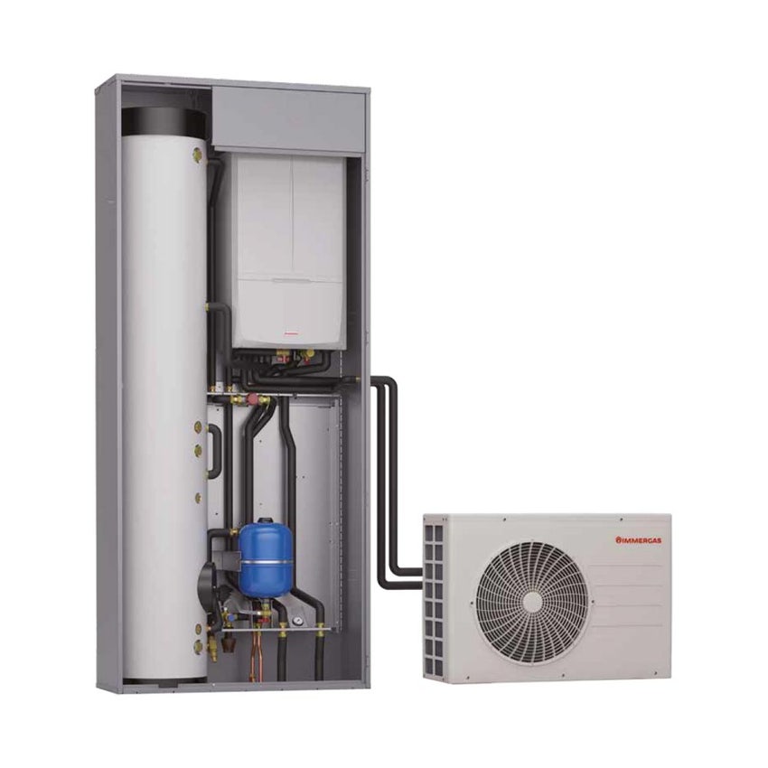 Immagine di Immergas Kit MAGIS PRO 9 V2 R32 con BASIC MAGIS PRO Pompa di calore aria-acqua monofase Inverter con gruppo idronico, per impianti monozona 3.030608+3.029721