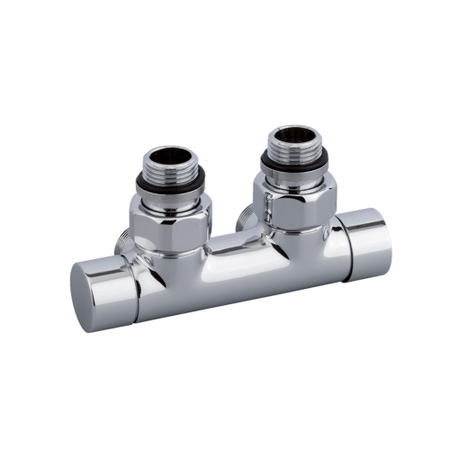 Immagine di Deltacalor CIRCLE Doppia (50 mm) attacco multistrato valvola manuale, colore bianco  AICP1RP0102B