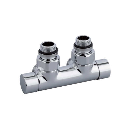 Immagine di Deltacalor CIRCLE Doppia (50 mm) attacco multistrato valvola manuale, colore bianco  AICP1RP0102B