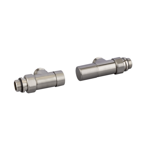 Immagine di Deltacalor CIRCLE Reversa coppia valvola termostatizzabile e detentore, finitura cromo AICP02TL01C