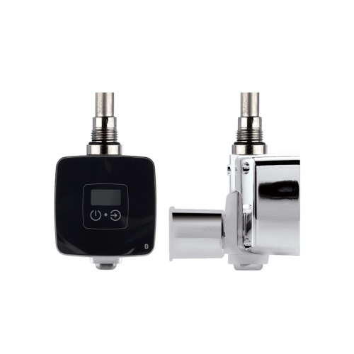 Immagine di Deltacalor Resistenza in classe I 1000 W, con gestione bluetooth da smartphone, coprifilo e tasto ON/OFF, finitura cromo ARD4T1000C