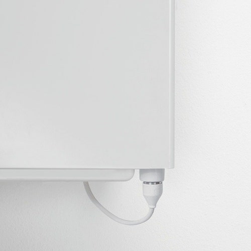 Immagine di Deltacalor DROP ELECTRIC scaldasalviette elettrico bianco H,100,6 L.50,4 cm, colore bianco FYDPE100050TB