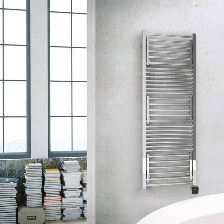 Immagine di Deltacalor STENDY SHORT ELECTRIC PLUS scaldasalviette stendino H.145,7 L.50,3 cm, finitura cromo SSD3137048TC