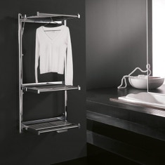 Immagine di Deltacalor STENDY ELECTRIC scaldasalviette stendino H.138 L.51,2 cm, finitura cromo SYEP132050TC