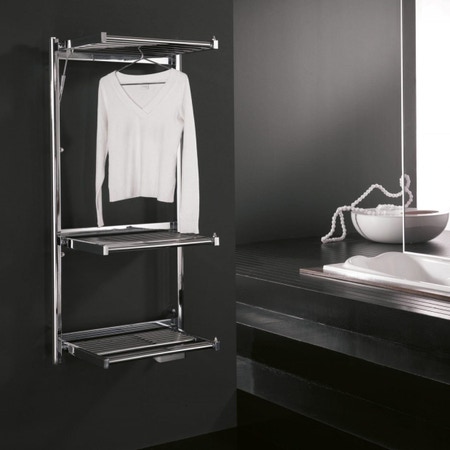 Immagine di Deltacalor STENDY ELECTRIC scaldasalviette stendino H.138 L.21,2 cm, finitura cromo SYEP132050TC