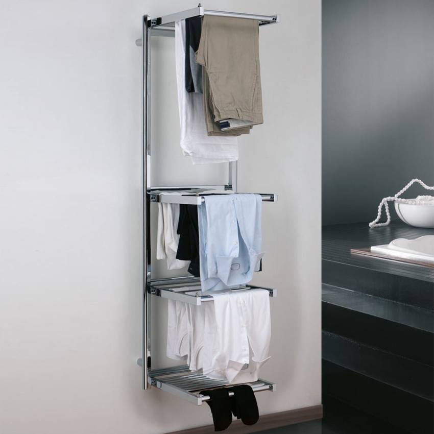 Immagine di Deltacalor STENDY ELECTRIC scaldasalviette stendino H.180,9 L.51,2 cm, finitura cromo SYEP175050TC