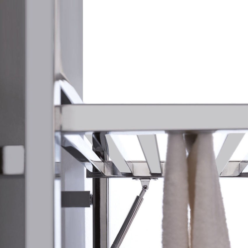 Immagine di Deltacalor STENDY ELEGANCE ELECTRIC PLUS scaldasalviette stendino H.99 L.50,3 cm, finitura cromo SRD3090048TC