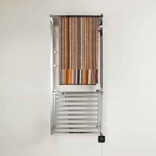 Immagine di Deltacalor STENDY ELEGANCE ELECTRIC PLUS scaldasalviette stendino H.139 L.50,3 cm, finitura cromo SRD3130048TC